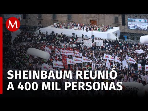 Multitudinaria celebración en el Zócalo por Claudia Sheinbaum