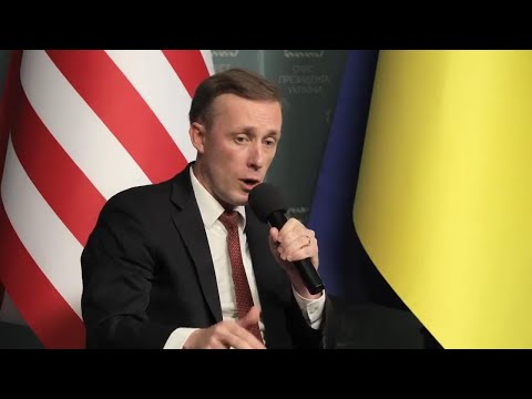Jake Sullivan and Andriy Yermak hold a news conference in Kyiv
