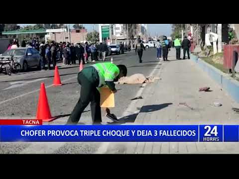 Tacna: tres fallecidos deja triple choque en el distrito Pocolloy