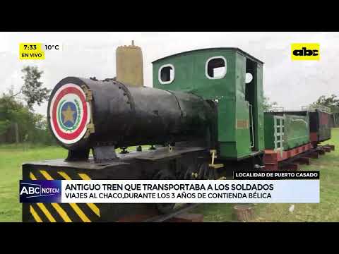 Antiguo tren transportaba a soldados paraguayos
