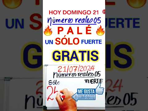 PALÉ  SÚPER para hoy DOMINGO 21/07/2024/ PALÉ y SÚPER que MÁS SALEN éste DÍA #sorteos #loteria