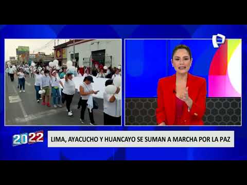 Mávila Huertas saluda marchas por la paz: “Desde aquí nos mantendremos firmes”