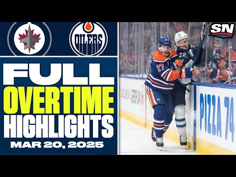 Winnipeg Jets at Edmonton Oilers | FULL Overtime Highlights - March 20, 2025