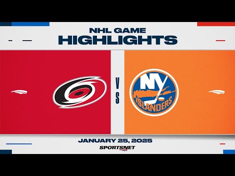 NHL Highlights | Hurricanes vs. Islanders - January 25, 2025