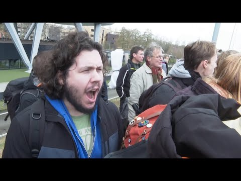 Climate activists block part of main highway around Amsterdam, near former headquarters of ING bank