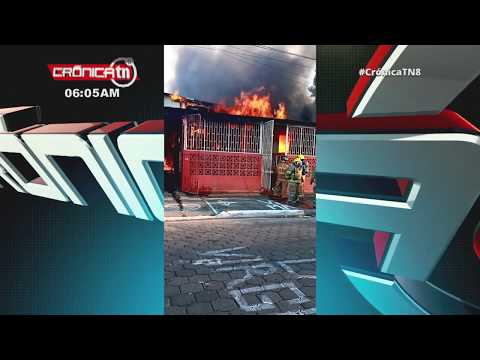 Incendio arrasa con vivienda en un barrio de Managua - Nicaragua