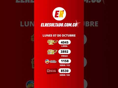 RESULTADO LOTERIA CUNDINAMARCA - LOTERIA TOLIMA  Y ASTRO LUNES 07 de octubre  #Shorts