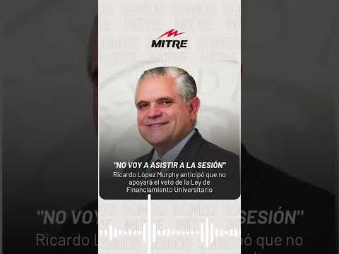 Ricardo López Murphy anticipó que no apoyará el veto de Javier Milei: No voy a asistir a la sesión