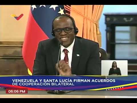 Maduro se reúne con Phillip Pierre, primer ministro de Santa Lucia, 6 octubre 2023