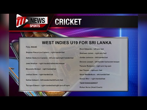 West Indies Rising Stars Men’s Under-19s Squad Named