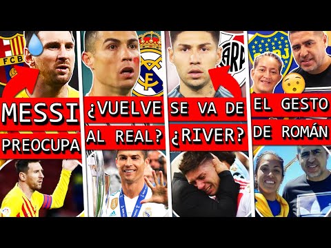 MESSI preocupa a BARÇA por ESTO+¿CRISTIANO vuelve a MADRID+ MONTIEL ¿Deja RIVER+ GESTO de RIQUELME