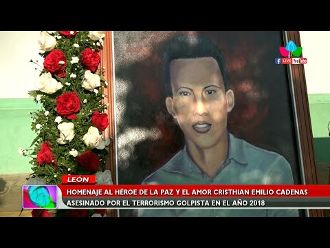 Homenaje al héroe de la paz Cristhian Emilio Cadenas, asesinado por el terrorismo golpista en 2018
