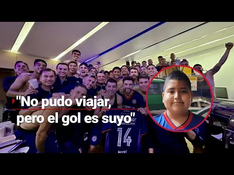 ¡Así celebró José Armando el triunfo del Cruz Azul! Antuna le dedicó un gol con todo y playera