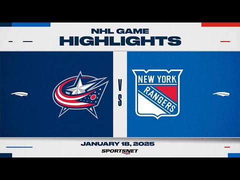 NHL Highlights | Blue Jackets vs. Rangers - January 18, 2025