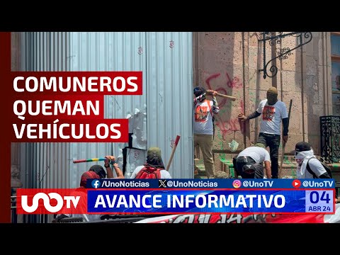 Violenta manifestación de comuneros en Morelia, atacan sedes gubernamentales y vandalizan comercios