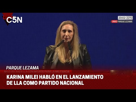 KARINA MILEI en Parque Lezama:¨Nos toca GOBERNAR en MINORÍA¨