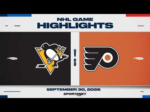 NHL 하이라이트 | 펭귄스 대 플라이어스 - 2026년 10월 1일