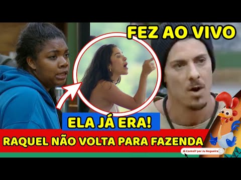 Raquel NÃO VOLTA PARA A FAZENDA e AUMENTA BOATO DE GRAVIDEZ; Sacha LEVA A PIOR AO VIVO; Gizelly e+