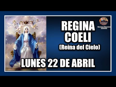 REGINA COELI - DE HOY LUNES 22 DE ABRIL DE 2024:  REINA DEL CIELO - PARA REZAR EN PASCUA.