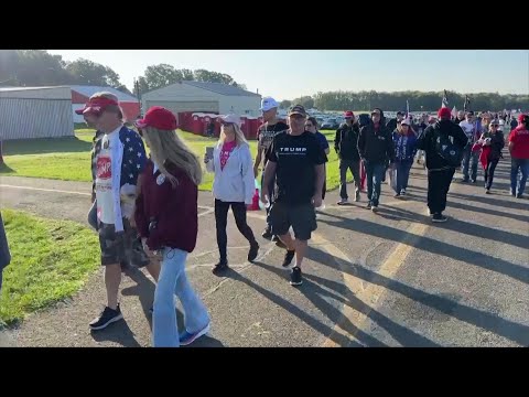 Hundreds of supporters arrive to Butler hours ahead of Trump's return