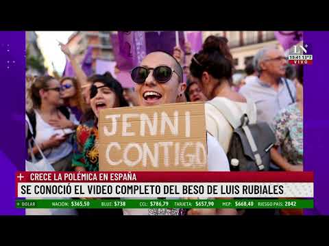 Crece la polémica en España: se conoció el video completo del beso de Luis Rubiales