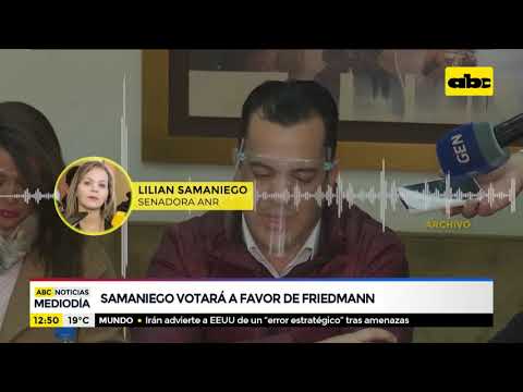 Lilian Samaniego votará contra la pérdida de investidura de Friedmann y ZI