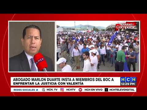 Marlon Duarte insta a miembros del BOC enfrentar la justicia con Valentía