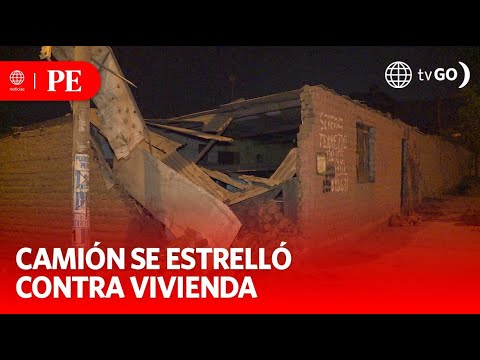 Camión recolector de basura se estrella contra pared | Primera Edición | Noticias Perú