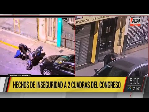 Hechos de INSEGURIDAD a dos cuadras del Congreso de la Nación: tres robos en Perón y Callao