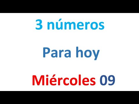 3 números para el Miércoles 09 de Octubre, El campeón de los números