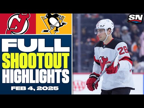 Pittsburgh Penguins at New Jersey Devils | FULL Shootout Highlights - February 4, 2025