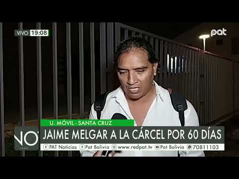 Jaime Melgar ira a la cárcel por 60 días.