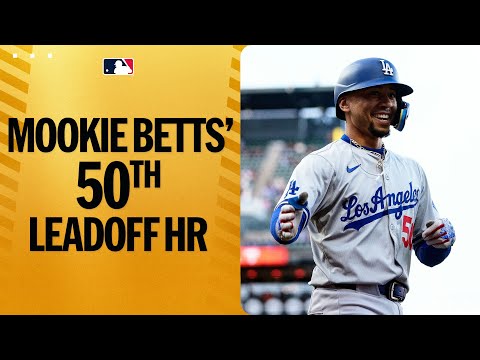 Mookie Betts slams his 50th career leadoff home run!