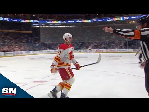 Flames Mikael Backlund Goes Bar Down To Score vs. Sabres