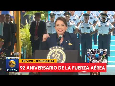 Comparecencia de la presidenta Xiomara Castro en el 92 aniversario de la Fuerza Aérea
