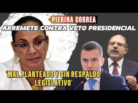 Pierina Correa arremete contra el veto presidencial: 'Mal planteado y sin respaldo legislativo'
