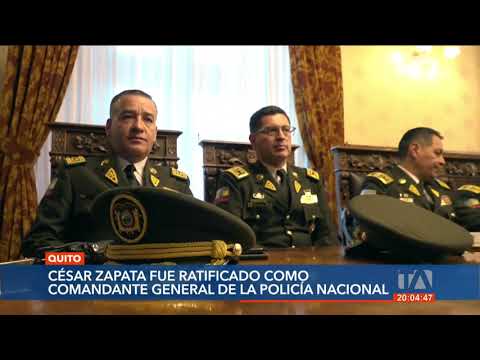 César Zapata ratificado como Comandante General de la Policía; cuatro generales fuera