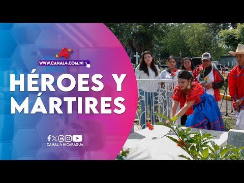 Rinden homenaje a los héroes y mártires de la Revolución en el cementerio General de Managua