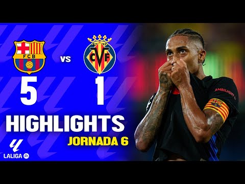 BARCELONA vs VILLARREAL 5-1 | RESUMEN y GOLES del PARTIDO | La liga 2024/25