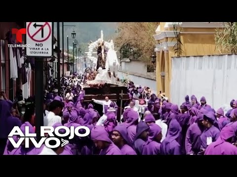 Cientos de fieles salen a las calles de Guatemala a celebrar la pasión de Cristo