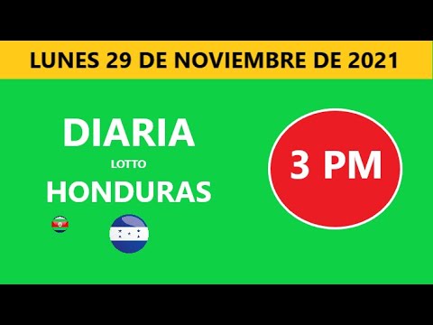 Diaria 3 pm honduras loto costa rica La Nica hoy lunes 29 NOVIEMBRE DE 2021 loto tiempos hoy