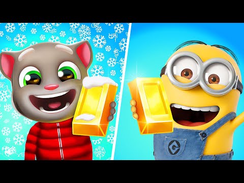 Talking Tom Gold Run vs Minion Rush Fun, My Talking Tom Friends Cat Games, Talking Tom Heroes