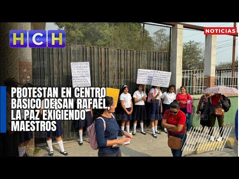 Protestan en centro básico de San Rafaél, La Paz exigiendo maestros