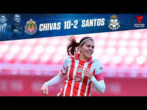 Highlights & Goles | Chivas Femenil vs Puebla Santos 10-2 | Telemundo Deportes