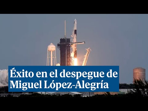 El astronauta Miguel López Alegría despega hacia la Estación Espacial Internacional en una misión
