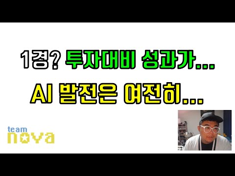 AI 기술 1경이 넘는 돈을 투자한것 대비 효율이 좋은걸까?