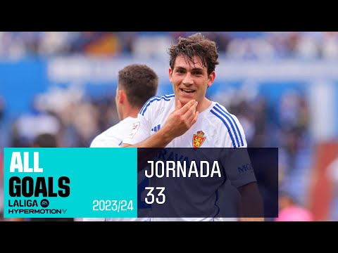 TODOS los GOLES de la JORNADA 33 LALIGA Hypermotion 2023/2024