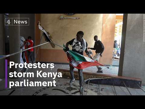 Kenya protests: at least five killed as parliament burns