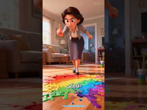 🌈 إضاءة قوس قزح! شاهد مغامرة الطفل بالألوان وحكمة الأب التي أنقذت الموقف | قصص روعة ✨ #شورت