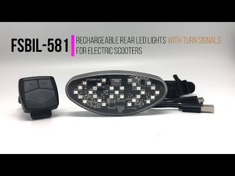 Rechargeable rear LED lights with turn signals for electric scooter FSBIL-581 | MOBOT